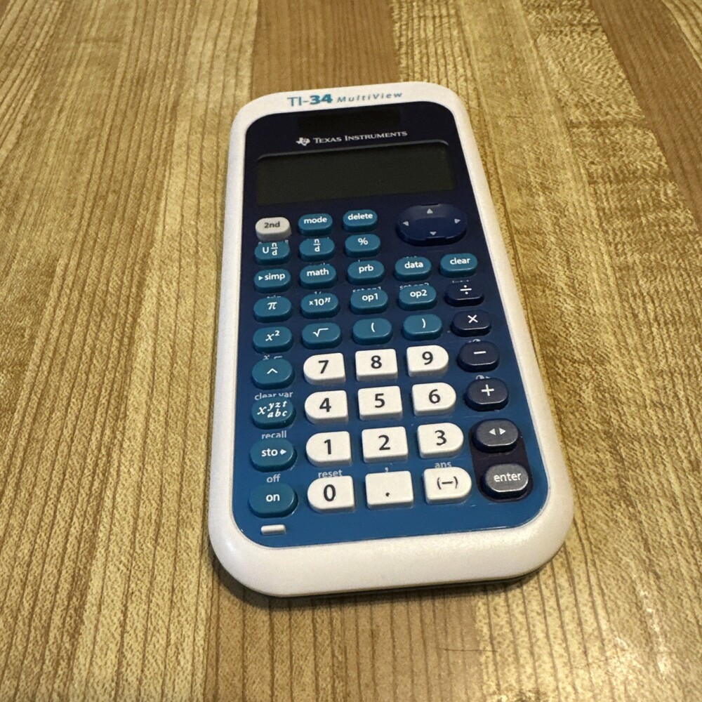 Texas Instruments TI-34 MultiView Scientific Calculator - Blue/White New Battery - Picture 2 of 10